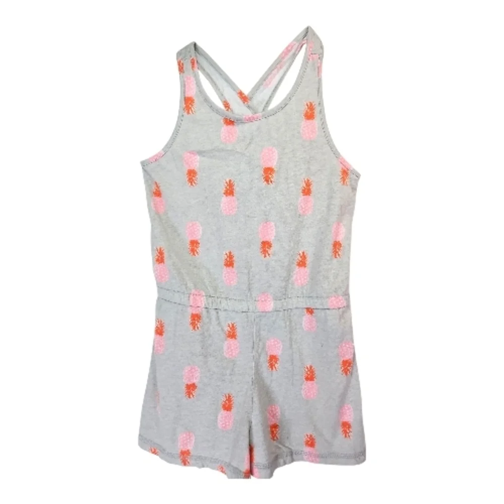 Old Navy Kids Pineapple Print Romper Set - Pink and Gray